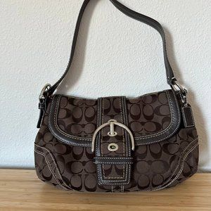 Coach Bag | Signature C Cloth Shoulder Bag, Brown, (One Size)
